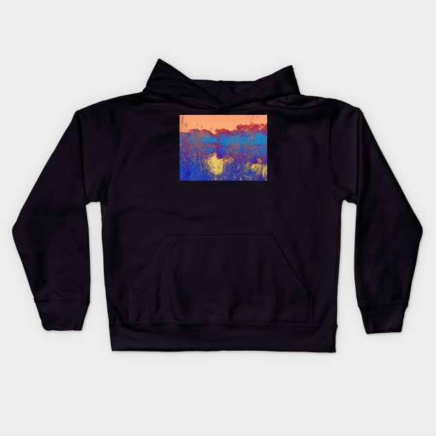 Summer pond Kids Hoodie by 3DVictory